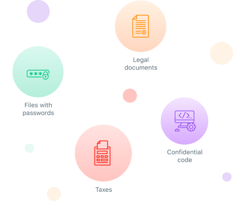 Use cases for Diffchecker Desktop with better security: taxes, legal documents, files with passwords and confidential code