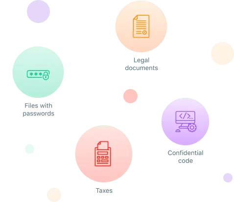 Use cases for Diffchecker Desktop with better security: taxes, legal documents, files with passwords and confidential code